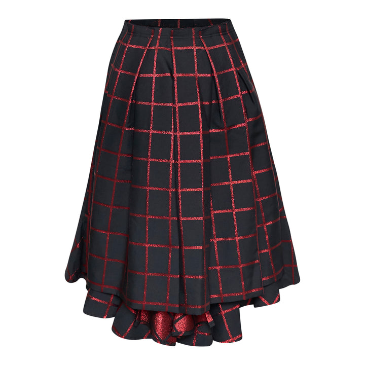 COMME des GARCONS Polyester Lame Block Jacquard Skirt – Available at Club 21, Official Retailer in Singapore, Malaysia & Thailand with Global Shipping Online