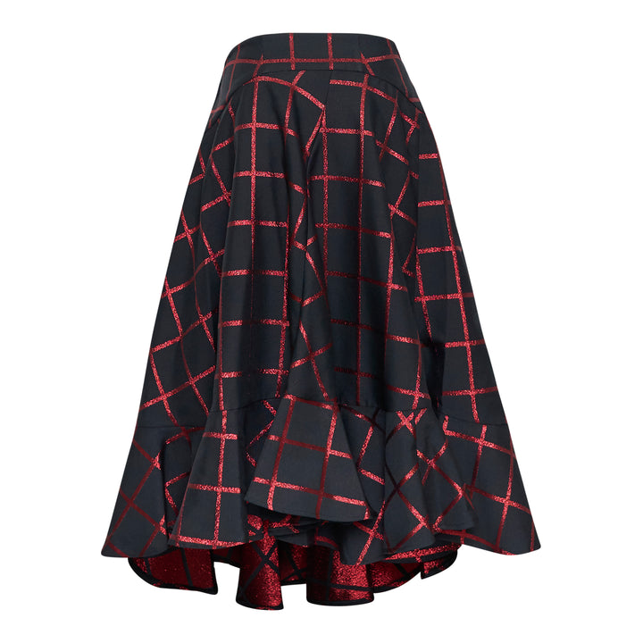 COMME des GARCONS Polyester Lame Block Jacquard Skirt – Available at Club 21, Official Retailer in Singapore, Malaysia & Thailand with Global Shipping Online