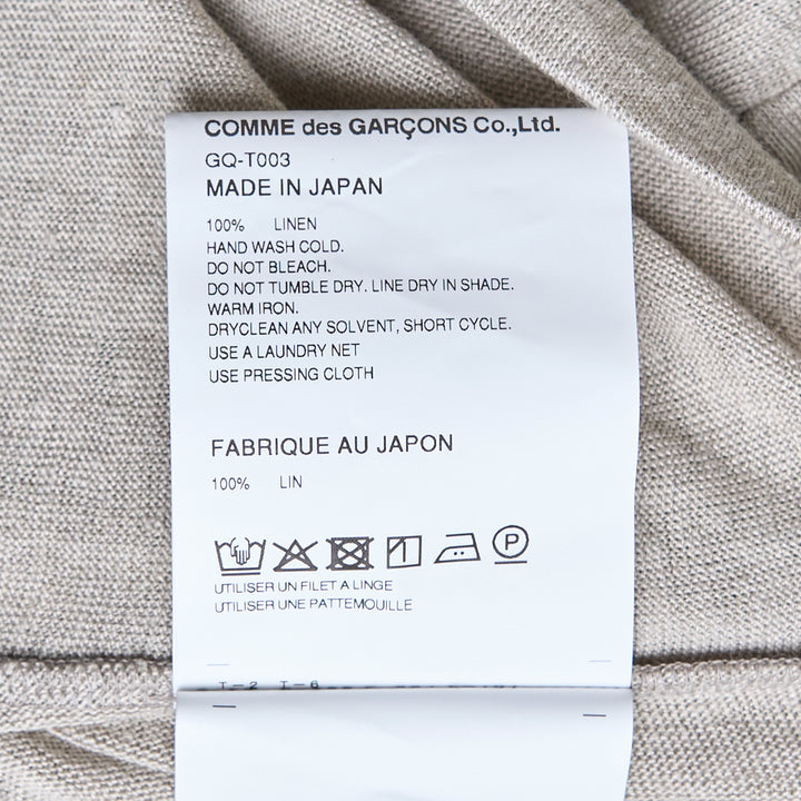 COMME des GARCONS Linen Jersey Thick Tee – Available at Club 21, Official Retailer in Singapore, Malaysia & Thailand with Global Shipping Online