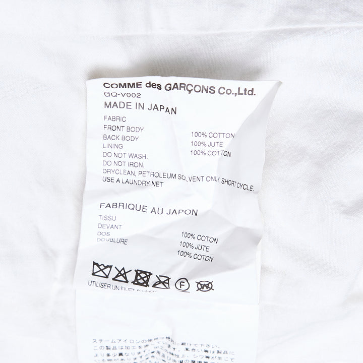 COMME des GARCONS Cotton Chemical Lace x Jute Vest – Available at Club 21, Official Retailer in Singapore, Malaysia & Thailand with Global Shipping Online