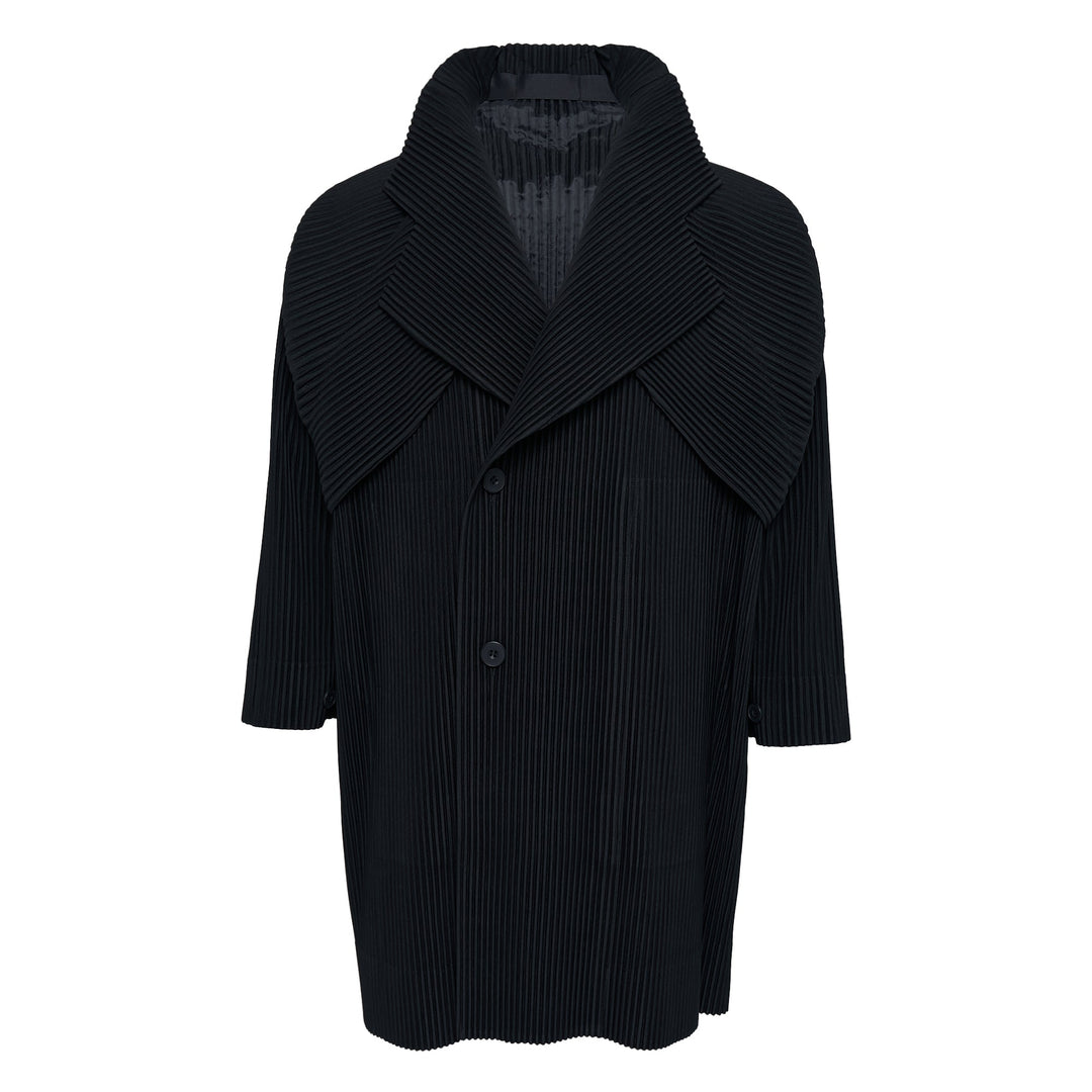 Cover And Fold Pleated Coat