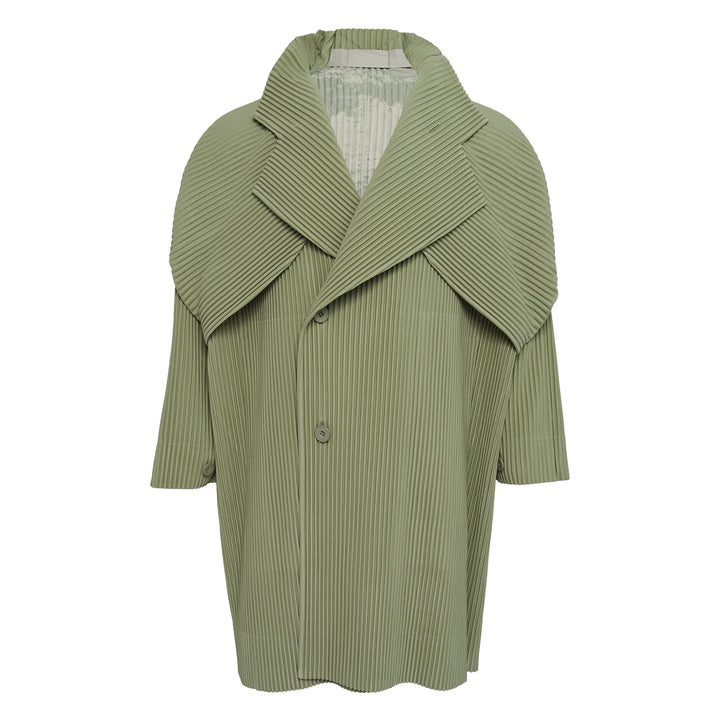 Cover And Fold Pleated Coat