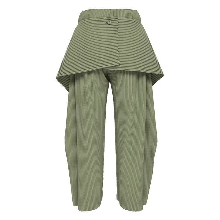 Cover And Fold Pleated Pants