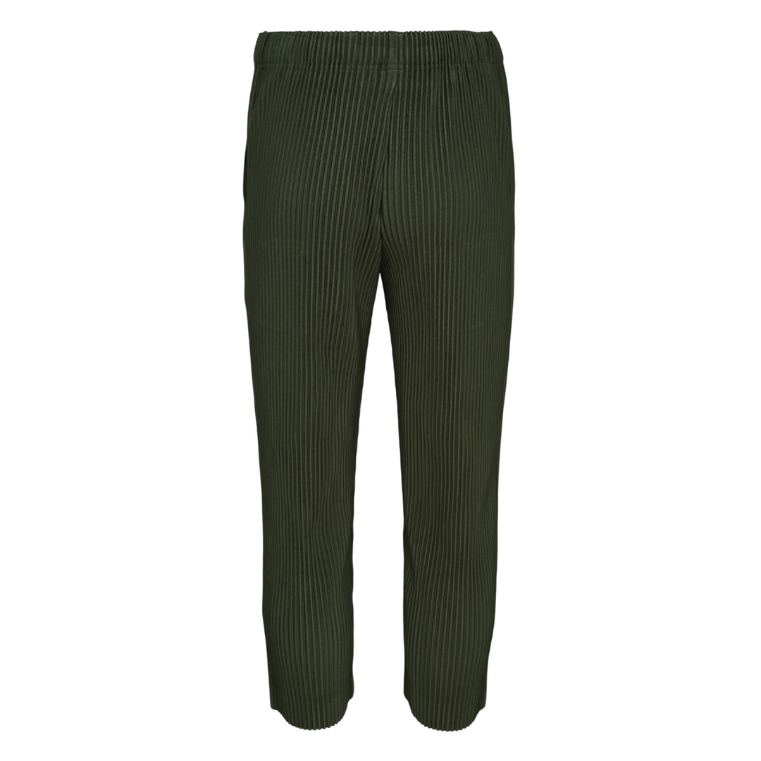 Homme Plissé Issey Miyake Color Pleats pleated pants in olive brown with all-over vertical pleating and straight-leg silhouette