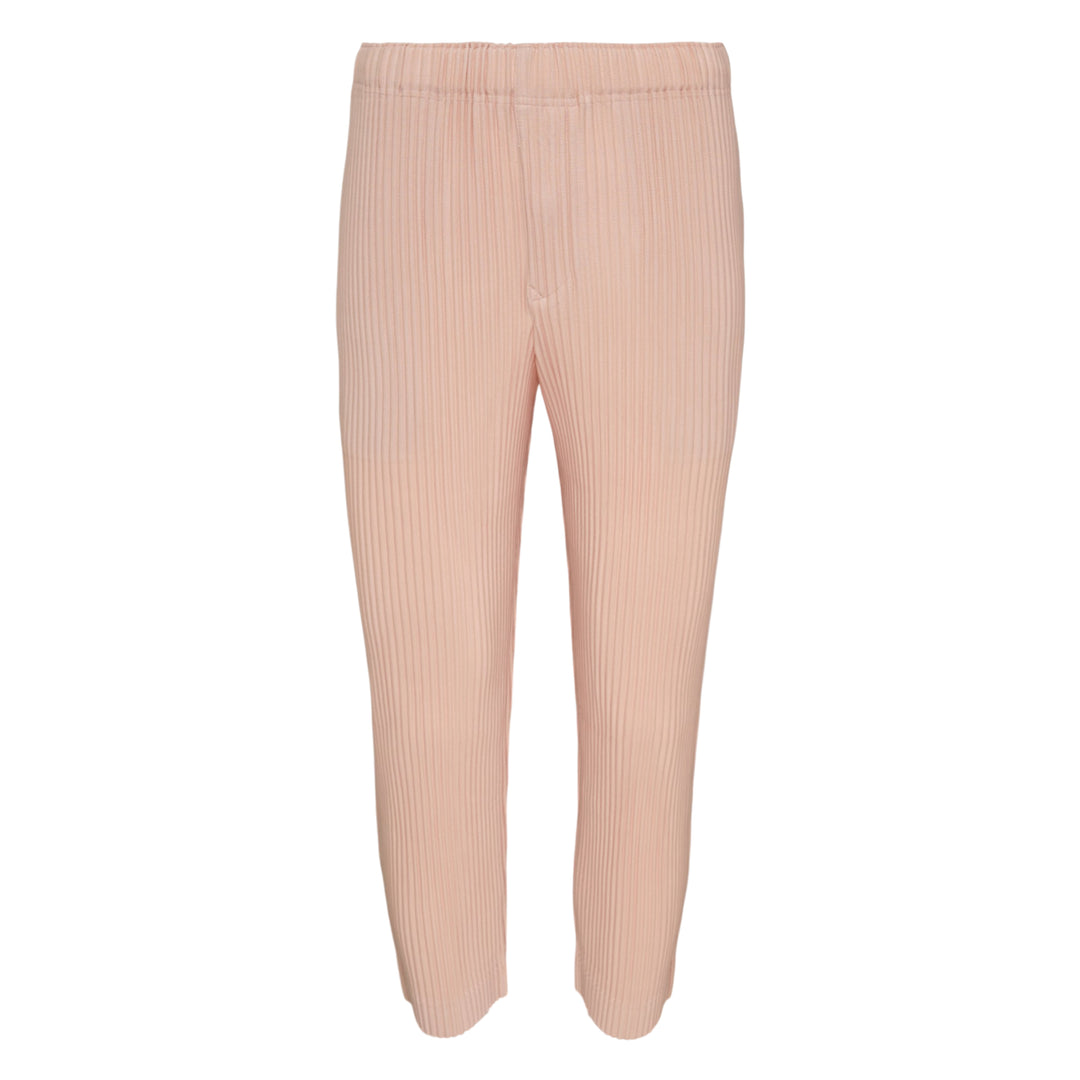 Homme Plissé Issey Miyake Color Pleats pleated pants in olive brown with all-over vertical pleating and straight-leg silhouette