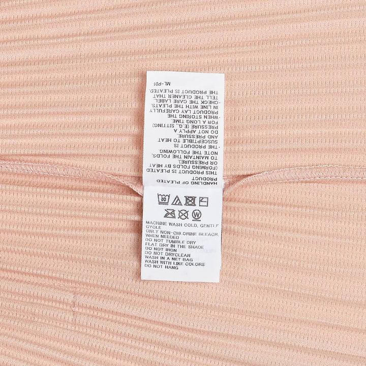 Homme Plissé Issey Miyake Color Pleats Pleated Cardigan in tan brown with full-length zipper and hooded collar, displayed on a white background