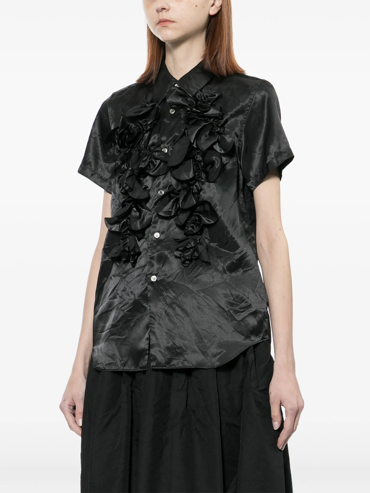 Polyester Satin Garment Washed Shirt