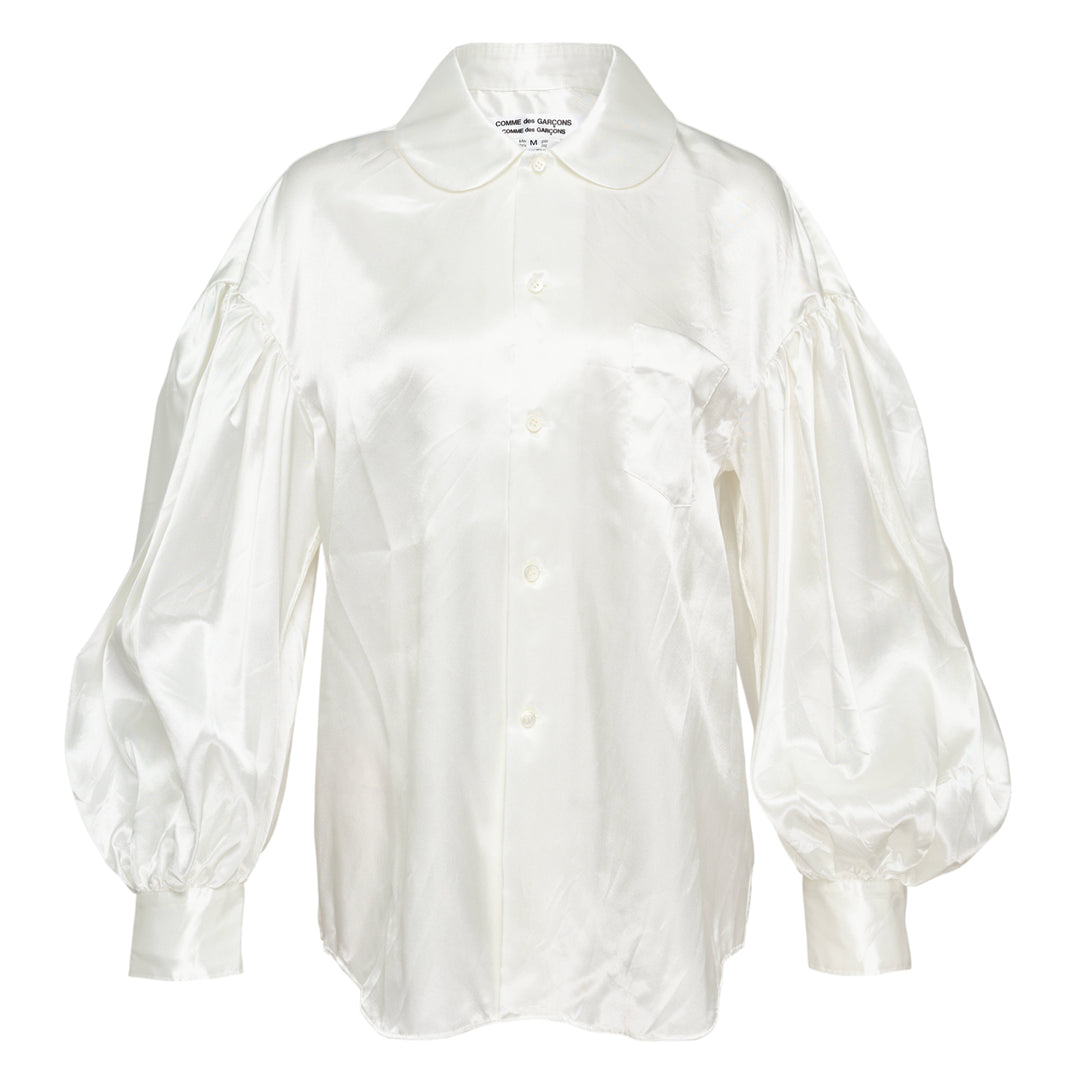 COMME des GARCONS Polyester Satin Garment Washed Blouse – Available at Club 21, Official Retailer in Singapore, Malaysia & Thailand with Global Shipping Online