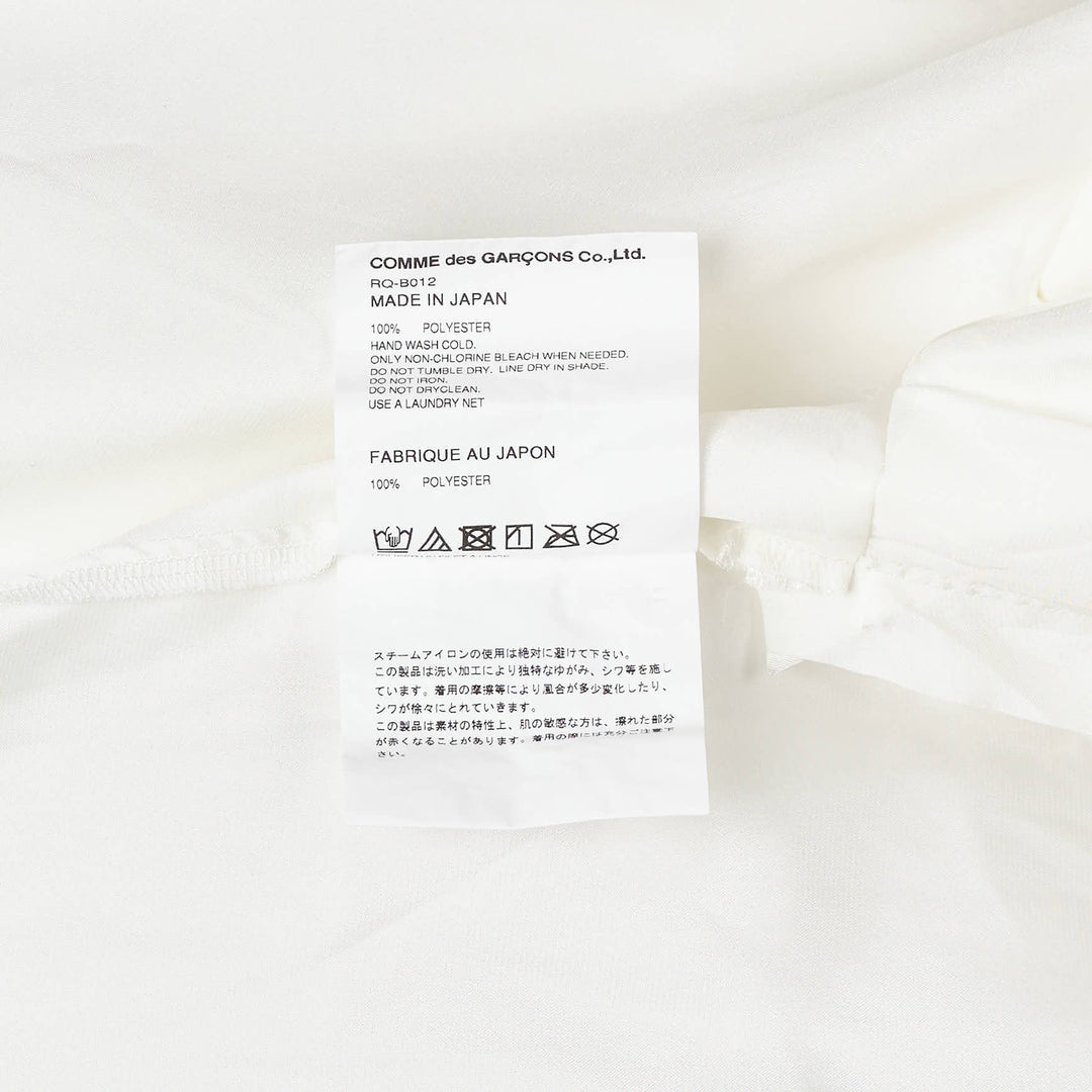 COMME des GARCONS Polyester Satin Garment Washed Blouse – Available at Club 21, Official Retailer in Singapore, Malaysia & Thailand with Global Shipping Online
