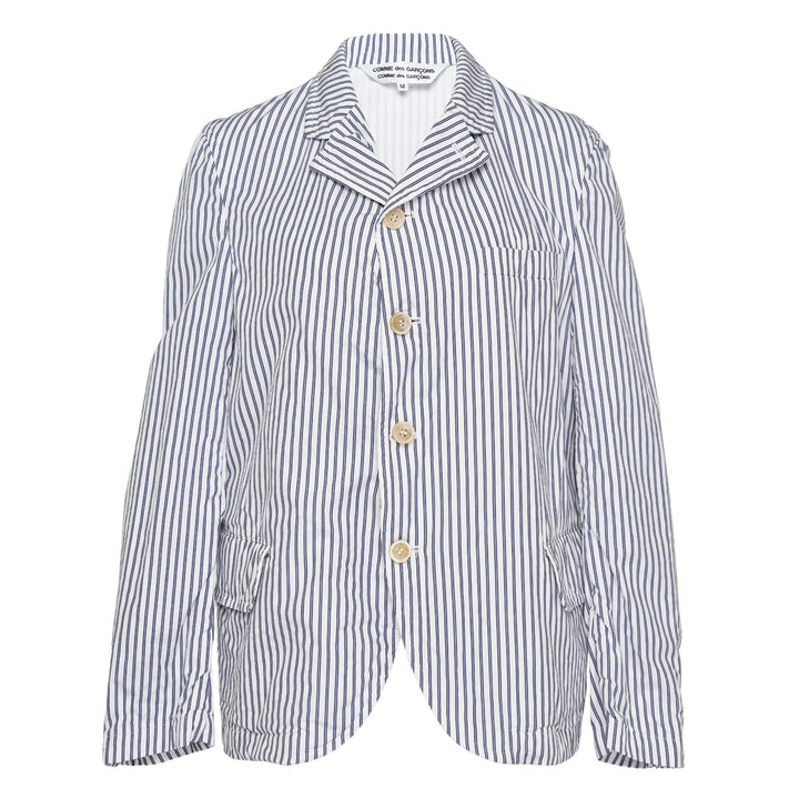 Cotton Broad Stripe 2 Pattern Blazer