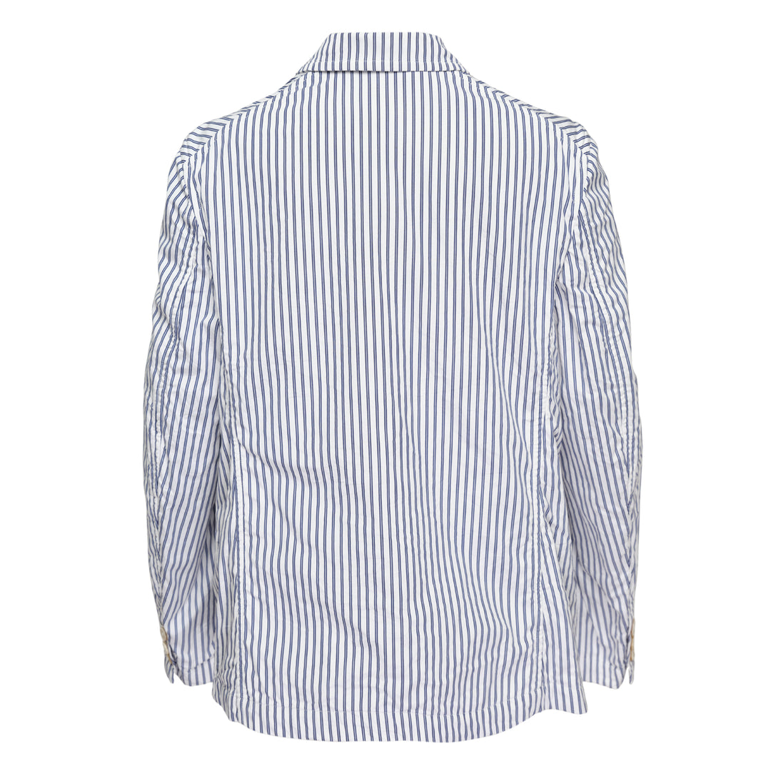 Cotton Broad Stripe 2 Pattern Blazer