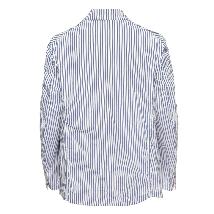Cotton Broad Stripe 2 Pattern Blazer