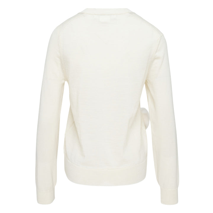 Wool Jersey x Flower Embroidered Top