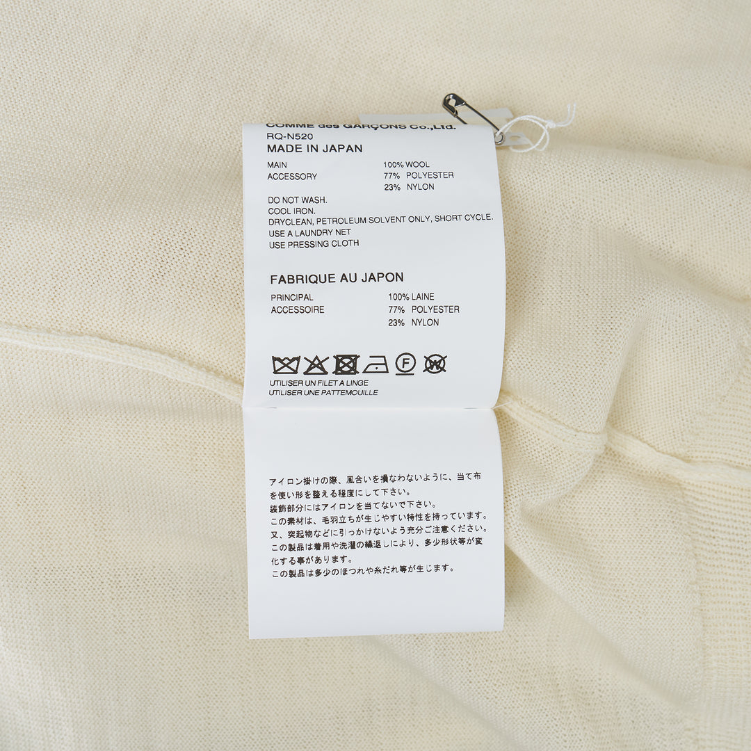Wool Jersey x Flower Embroidered Top