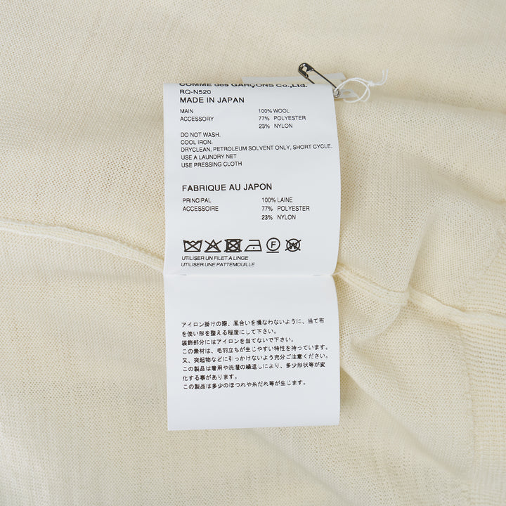 Wool Jersey x Flower Embroidered Top