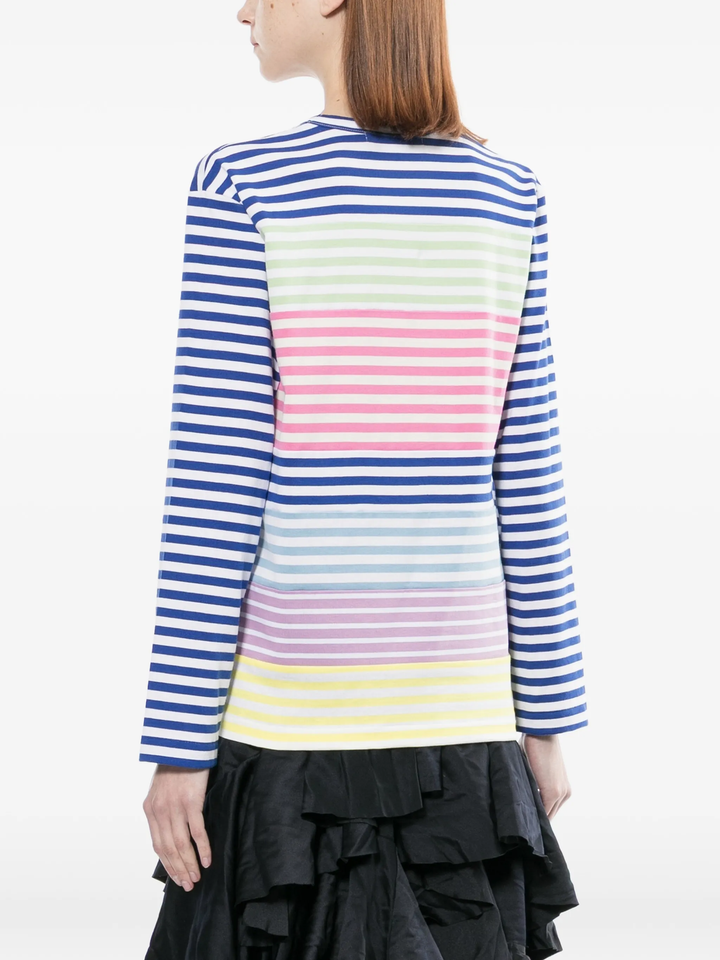 Cotton Stripe Colored Pattern Tee