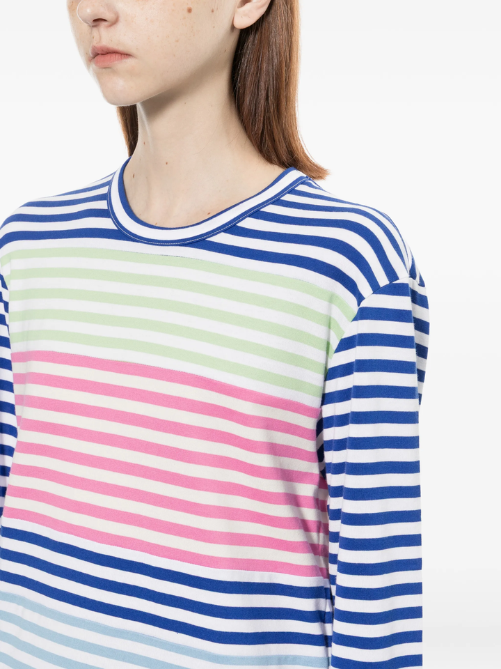 Cotton Stripe Colored Pattern Tee