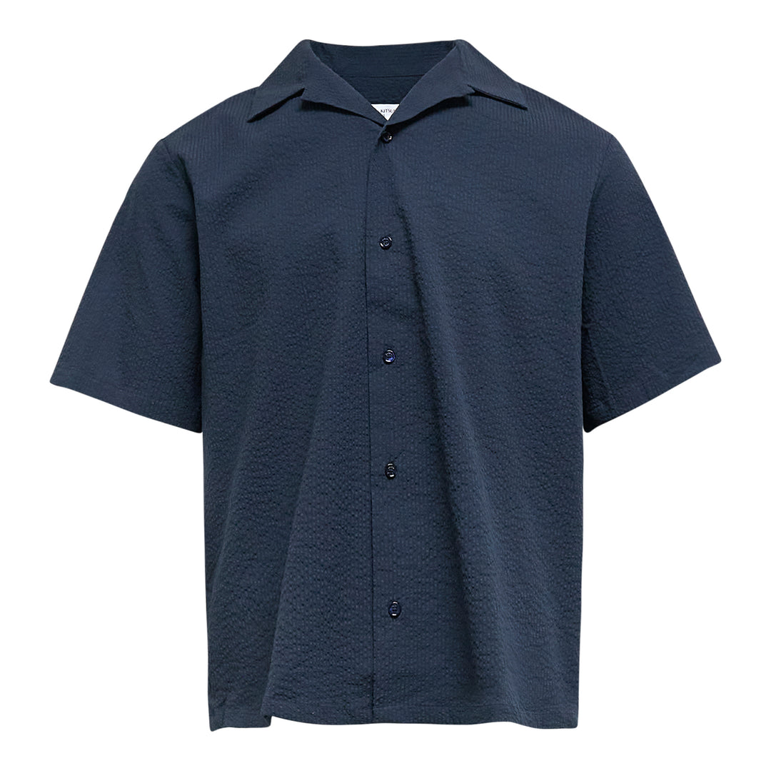 Maison Kitsune Seersucker Resort Shirt – Available at Club 21, Official Retailer in Singapore, Malaysia & Thailand with Global Shipping Online