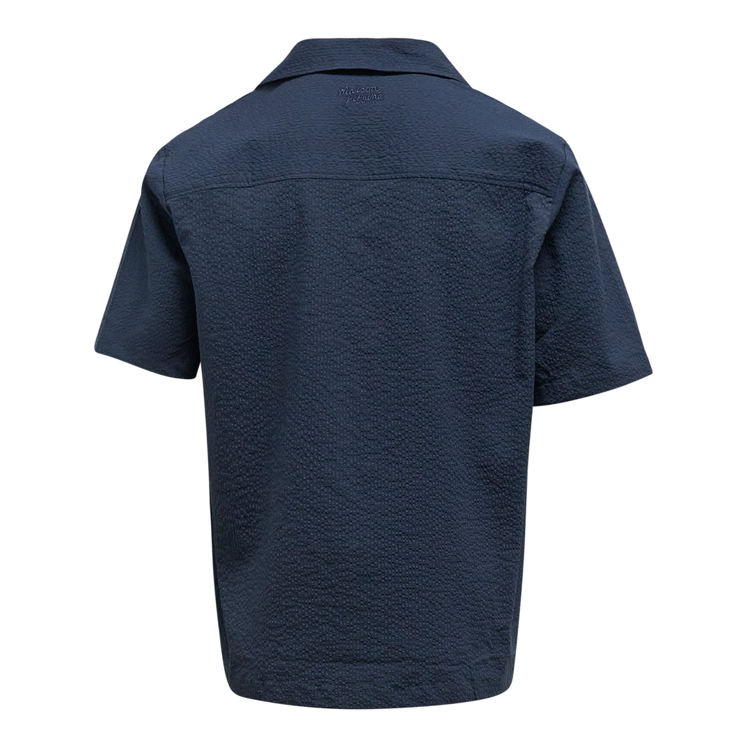 Maison Kitsune Seersucker Resort Shirt – Available at Club 21, Official Retailer in Singapore, Malaysia & Thailand with Global Shipping Online