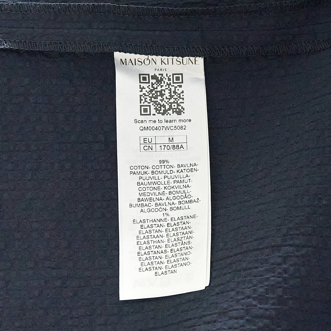 Maison Kitsune Seersucker Resort Shirt – Available at Club 21, Official Retailer in Singapore, Malaysia & Thailand with Global Shipping Online