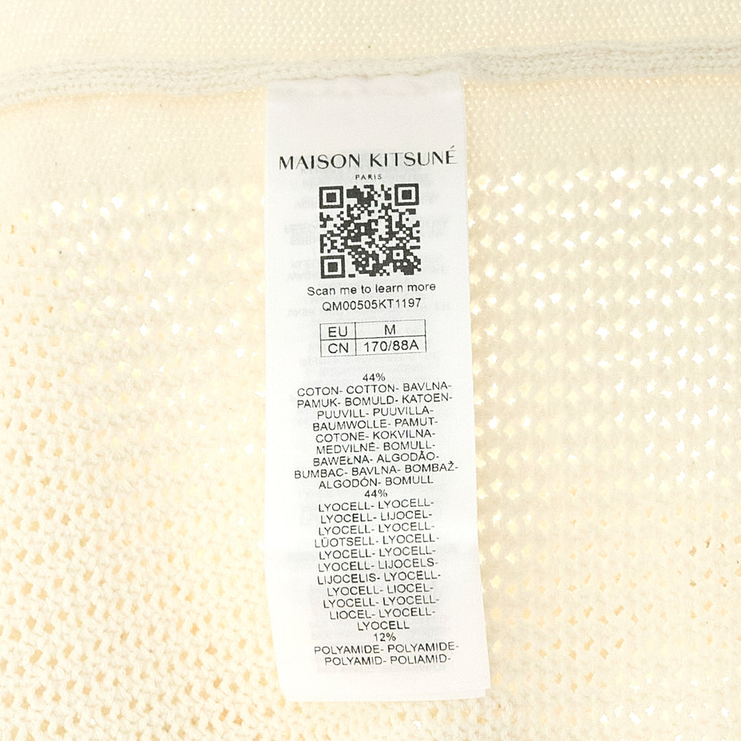 Maison Kitsune Open Knit Short Sleeve Cardigan – Available at Club 21, Official Retailer in Singapore, Malaysia & Thailand with Global Shipping Online