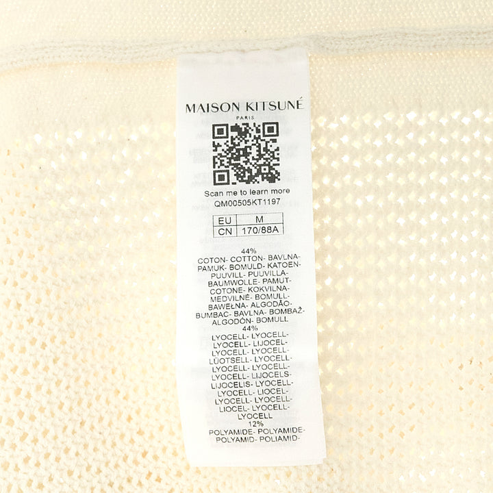Maison Kitsune Open Knit Short Sleeve Cardigan – Available at Club 21, Official Retailer in Singapore, Malaysia & Thailand with Global Shipping Online