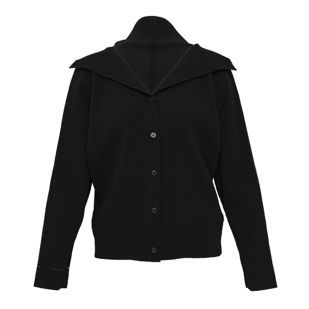 Fine Knit Pleats Cardigan