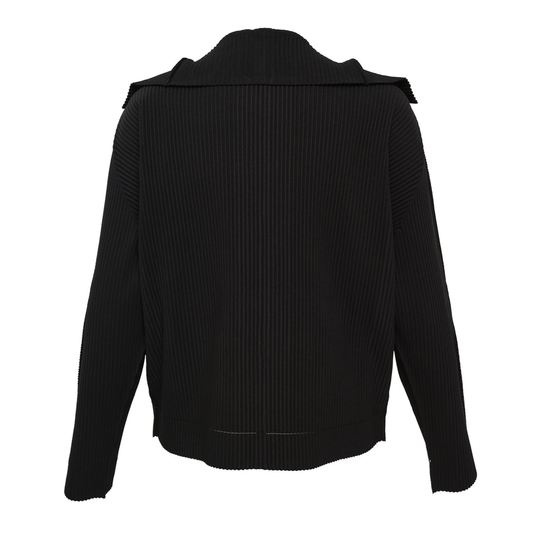 Fine Knit Pleats Cardigan