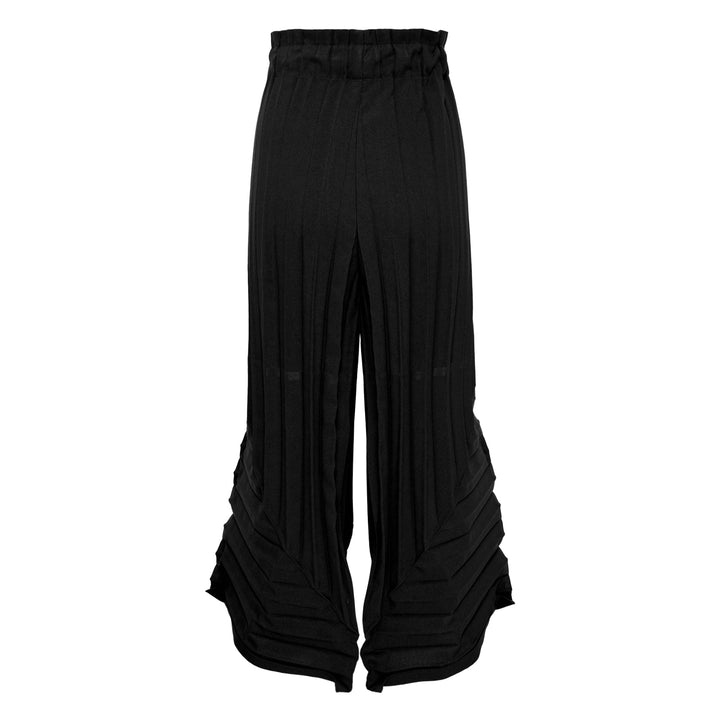 Color Pleats Bottom Pants