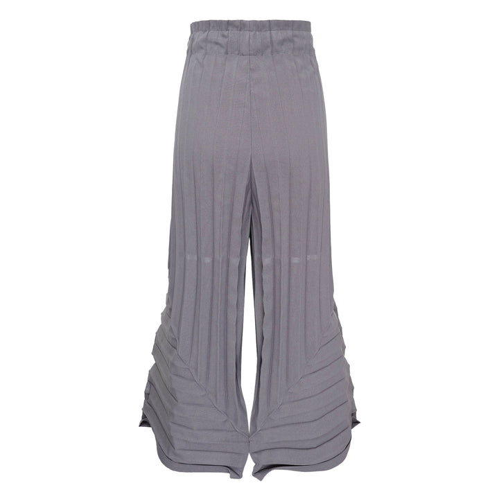 Color Pleats Bottom Pants