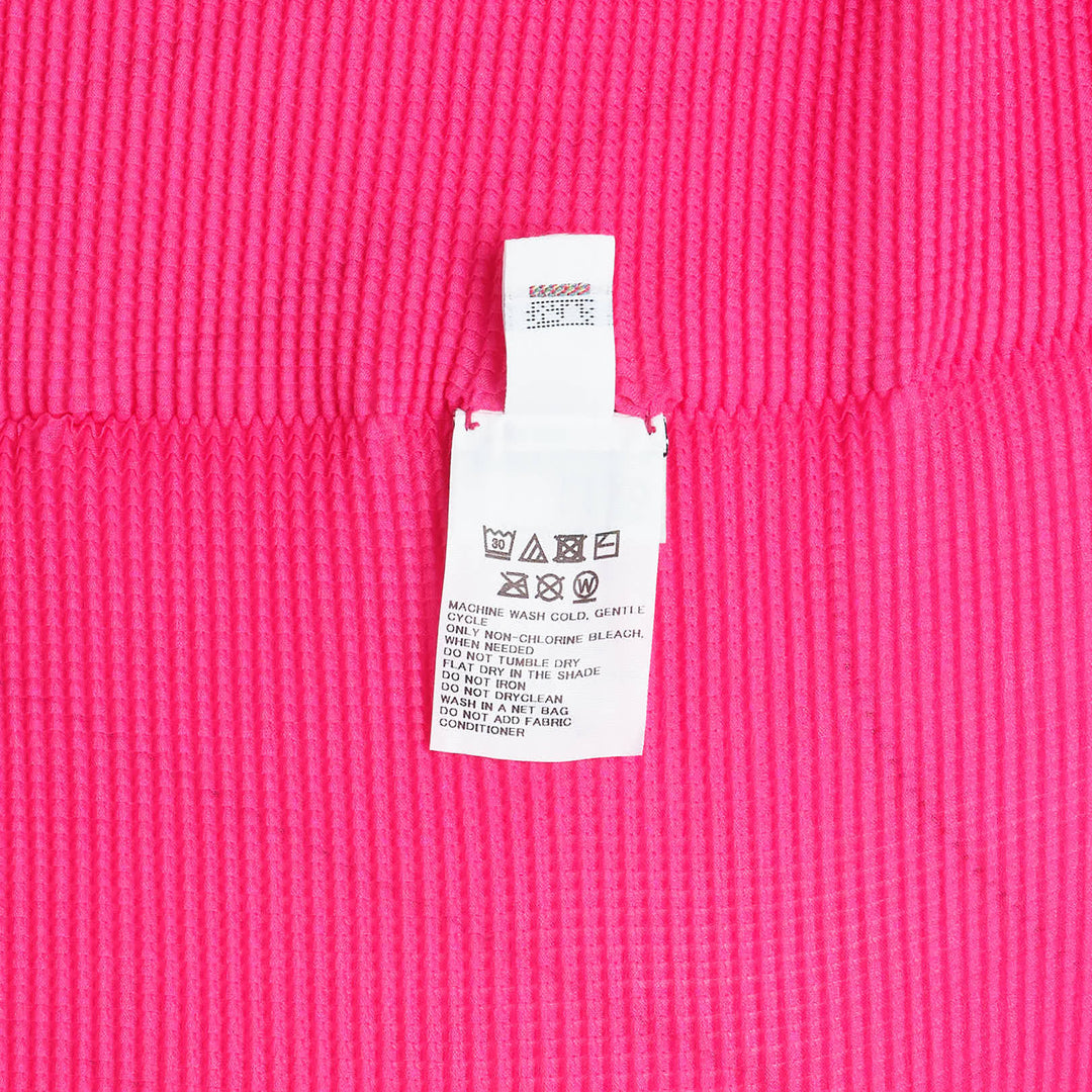 Stretch Pleats 1 Long Sleeve High Neck Top