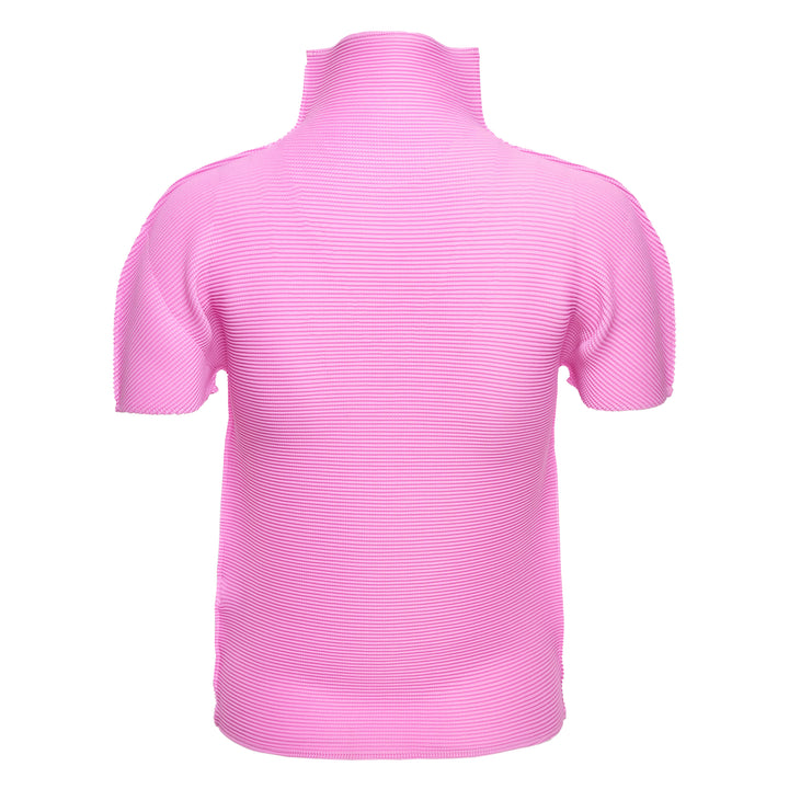 Stretch Pleats Short Sleeve Top