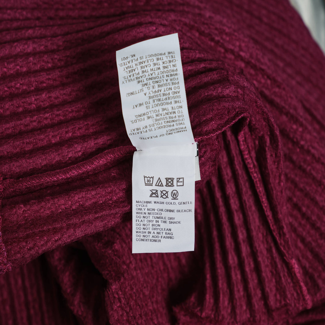 Warm Mesh Pleats Pants