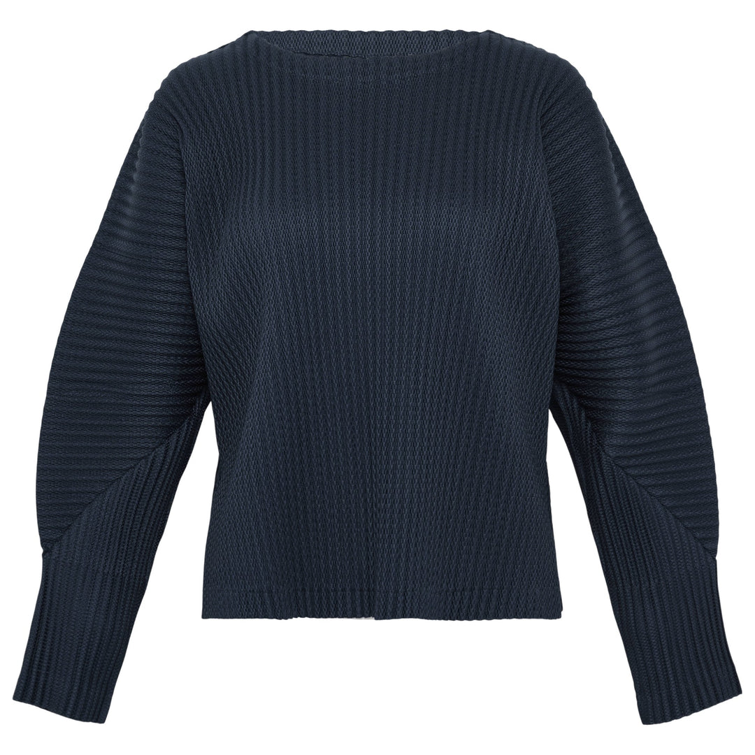 Warm Mesh Pleats Top