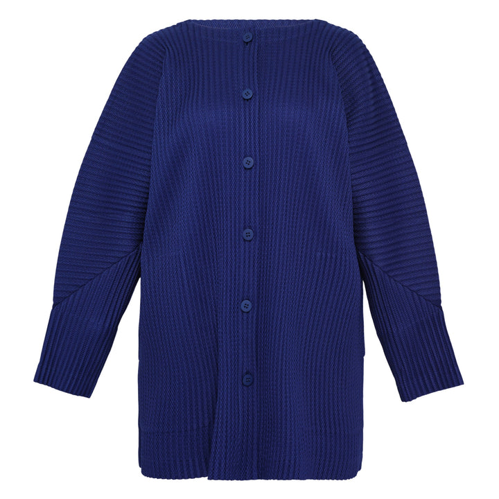Warm Mesh Pleats Cardigan