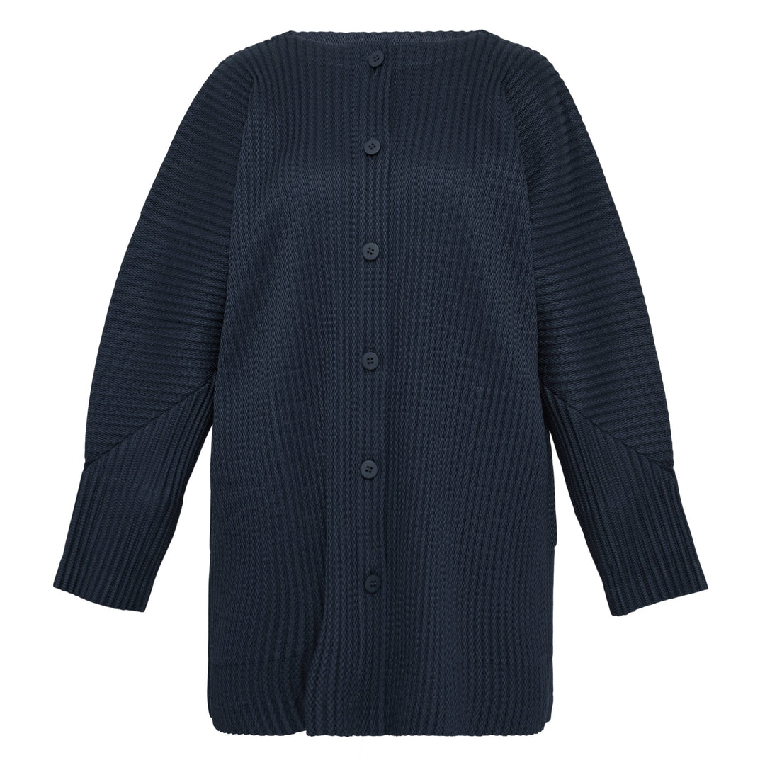 Warm Mesh Pleats Cardigan