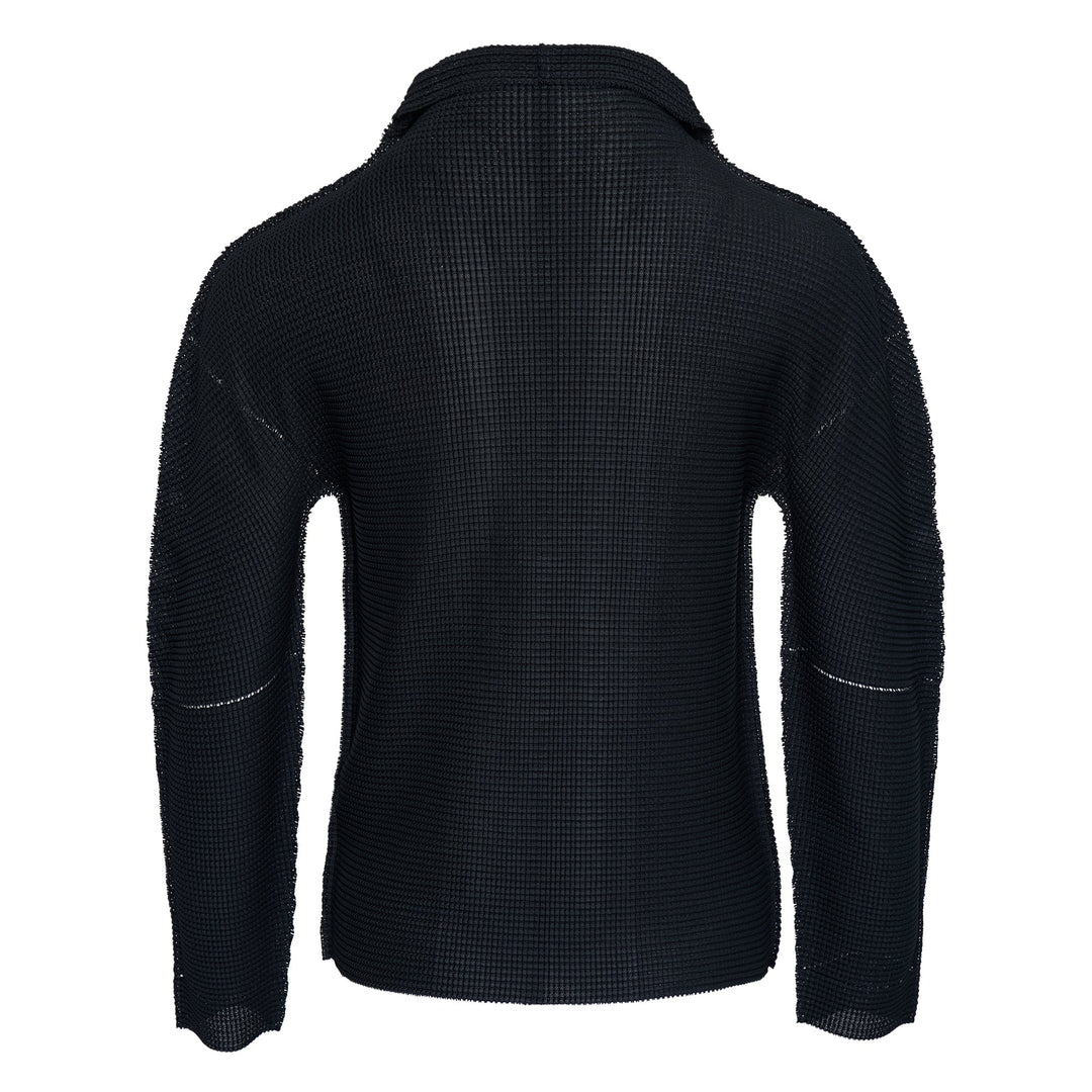 Knit Stretch Pleated Cardigan