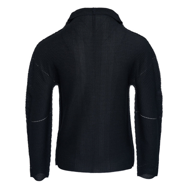 Knit Stretch Pleated Cardigan