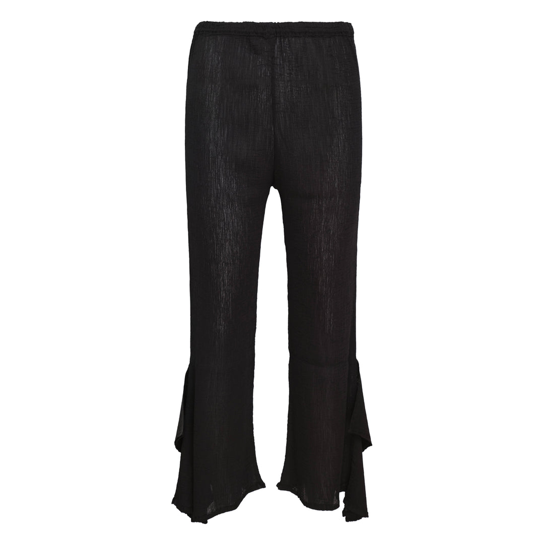 Flat See-Through Crepe Pants