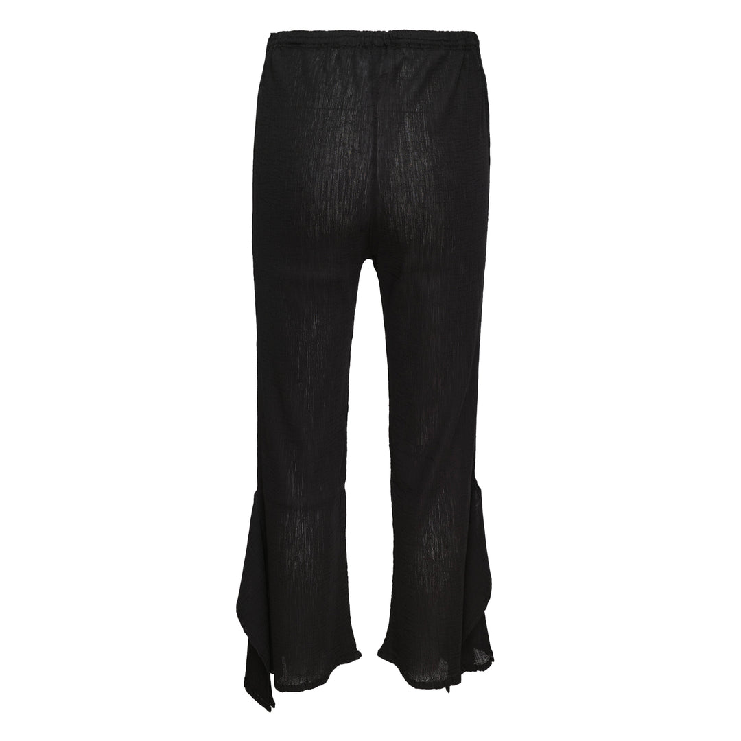 Flat See-Through Crepe Pants