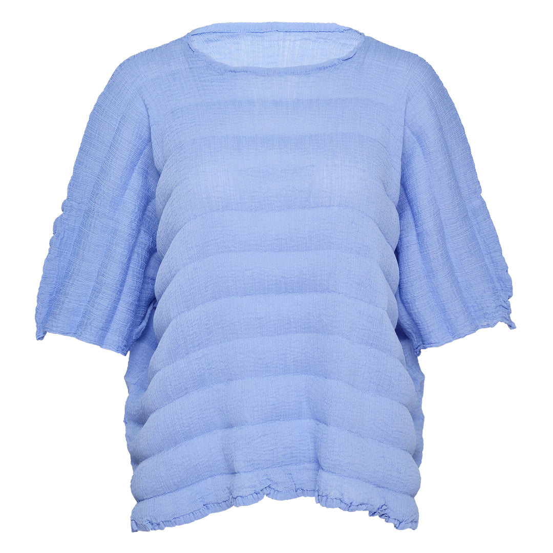 Ripple See-Through Crepe Top