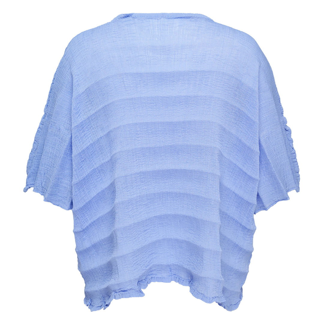 Ripple See-Through Crepe Top