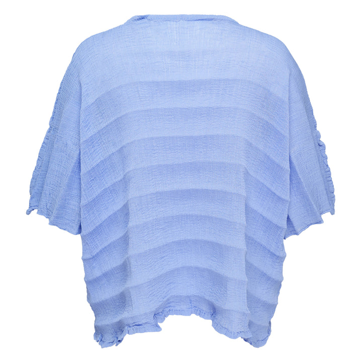 Ripple See-Through Crepe Top