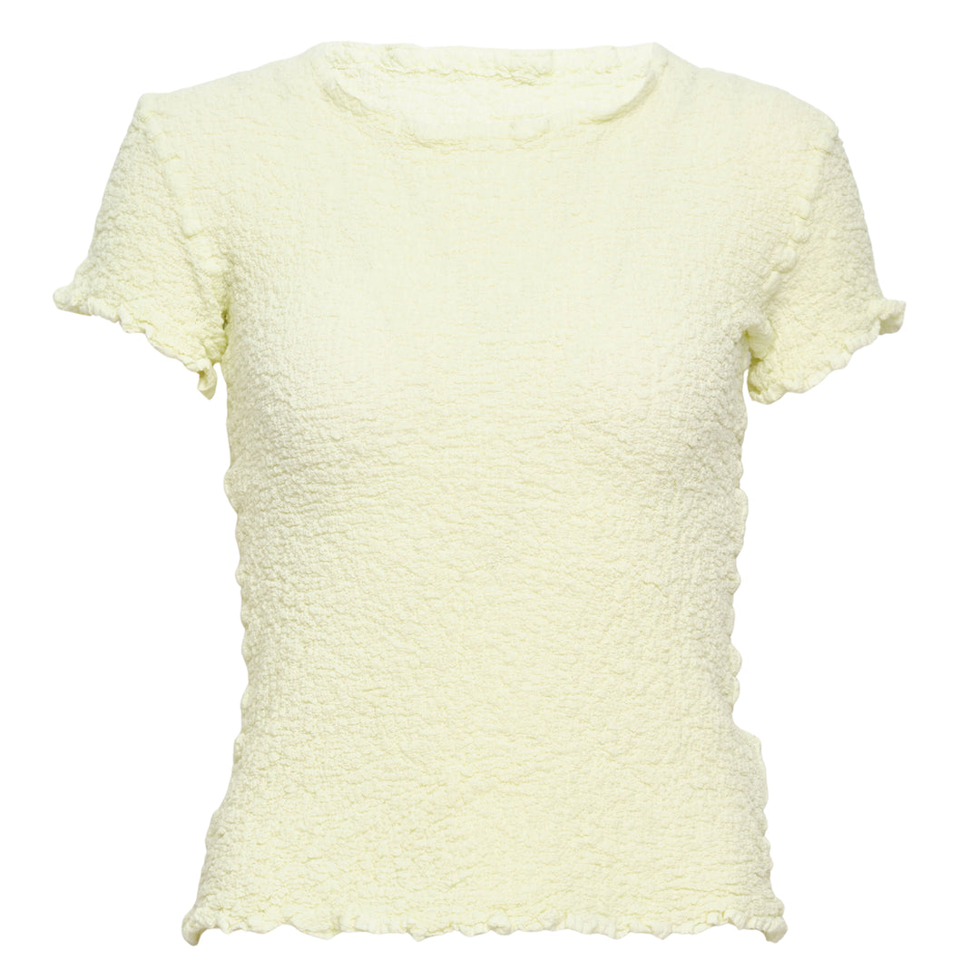 Cauliflower Color Short Sleeve Top