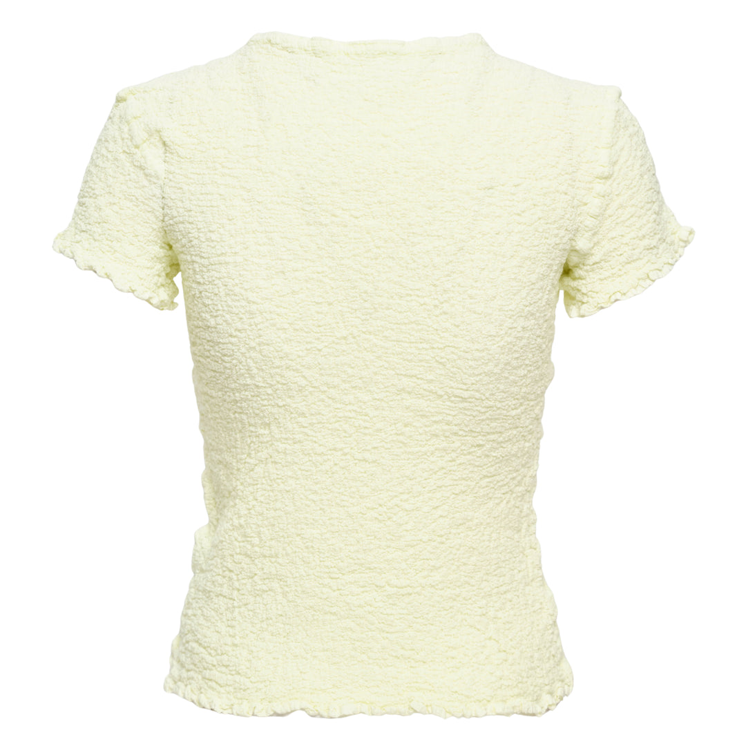 Cauliflower Color Short Sleeve Top