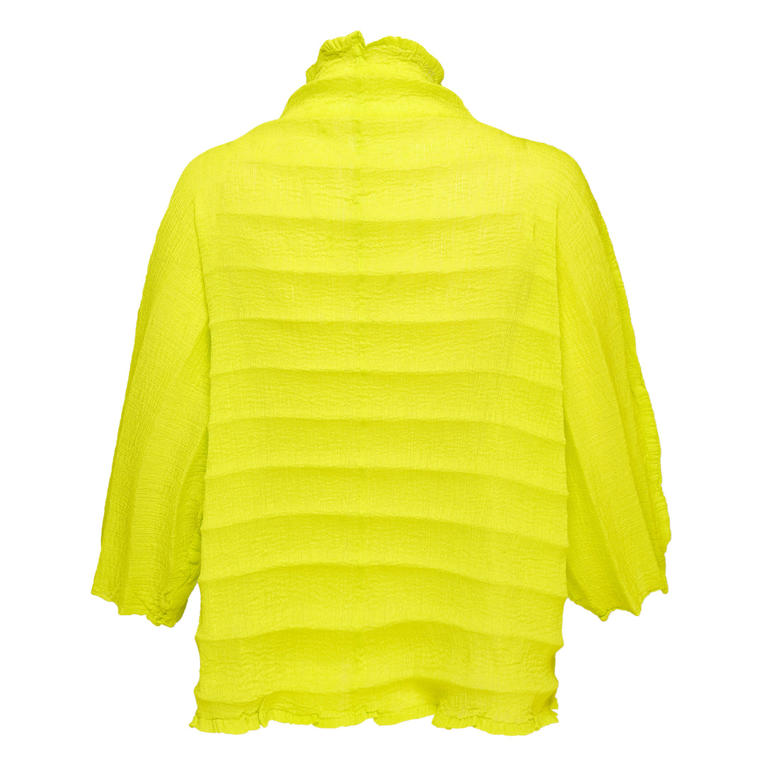 Ripple See-Through Crepe Cardigan