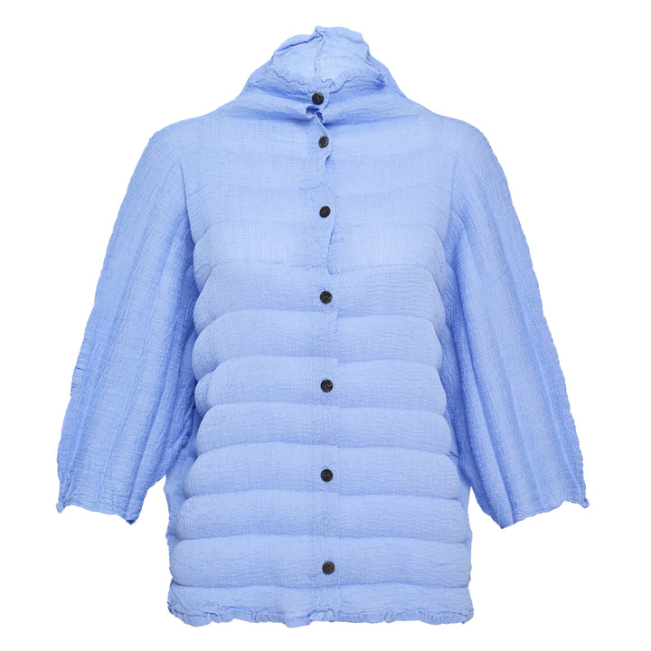 Ripple See-Through Crepe Cardigan