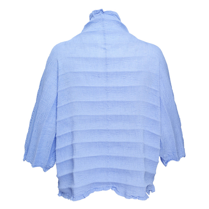 Ripple See-Through Crepe Cardigan