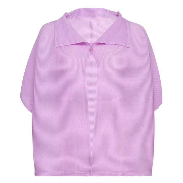 Square Stretch Pleated Cardigan