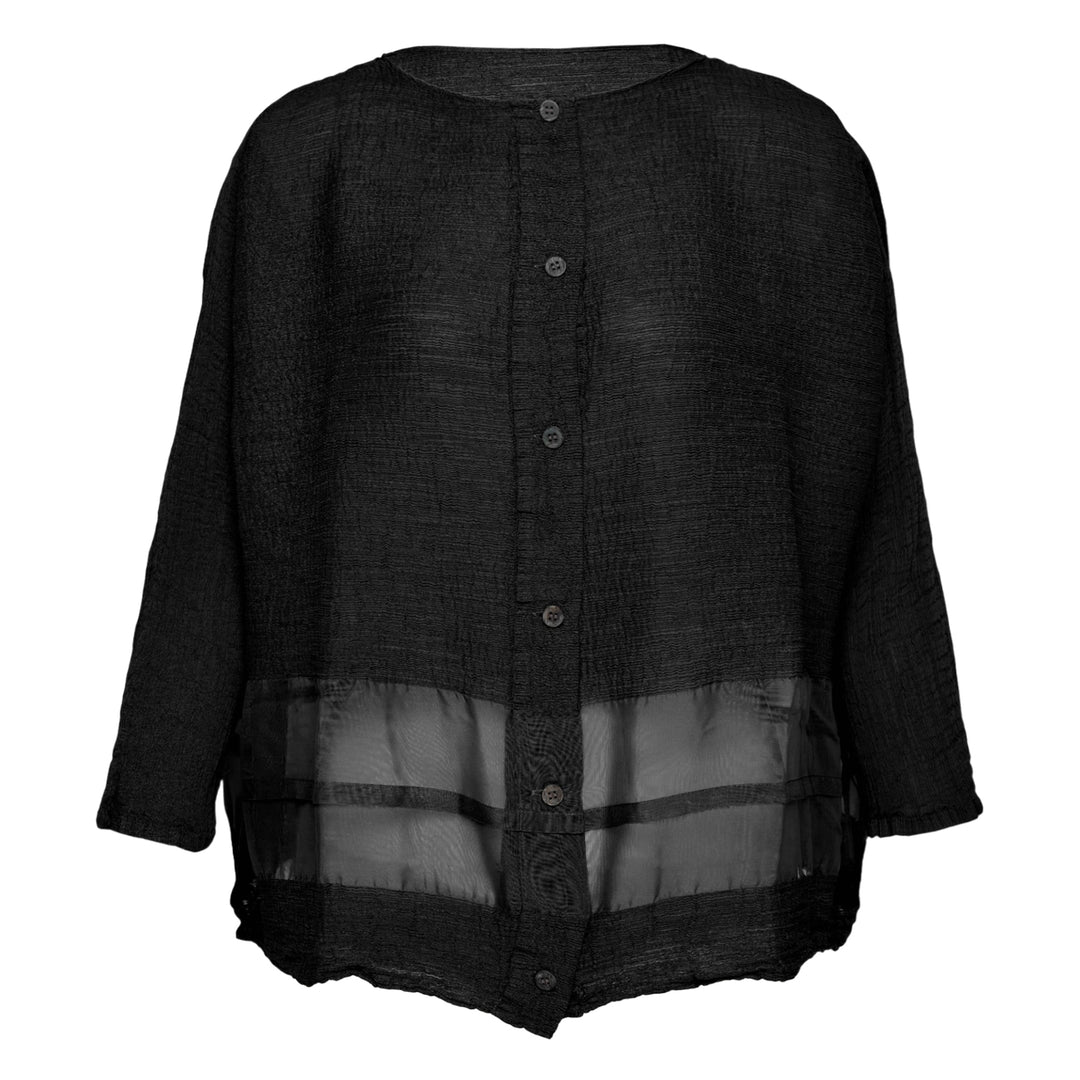 Sheer See-Through Crepe